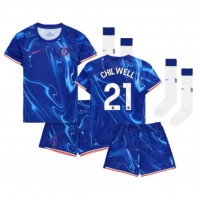 Chelsea Ben Chilwell #21 Heimtrikotsatz Kinder 2024-25 Kurzarm (+ Kurze Hosen)